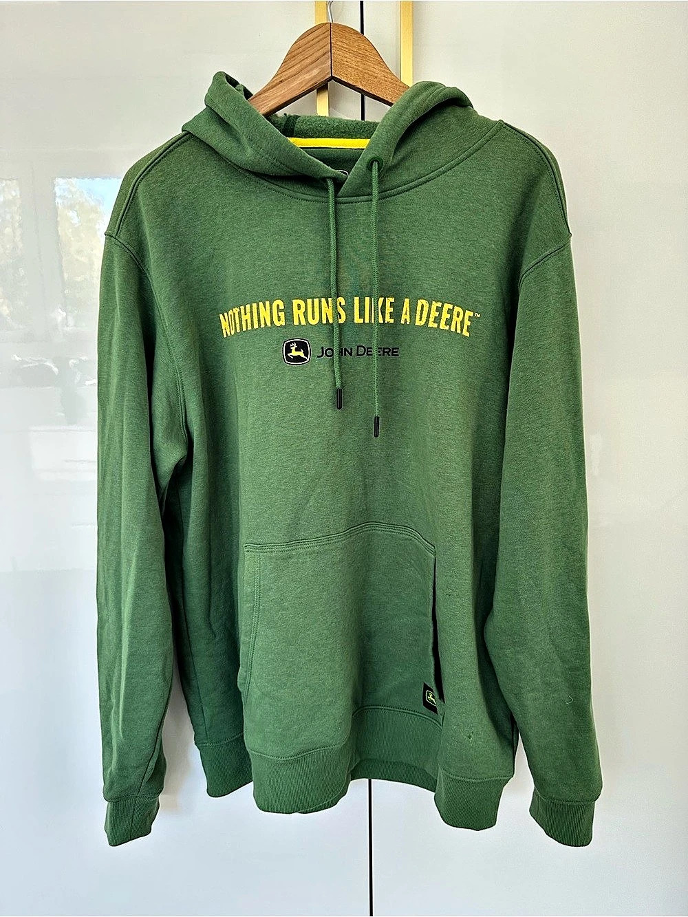 John Deere Nothing Runs Like A Deere Green Hoodie Medium